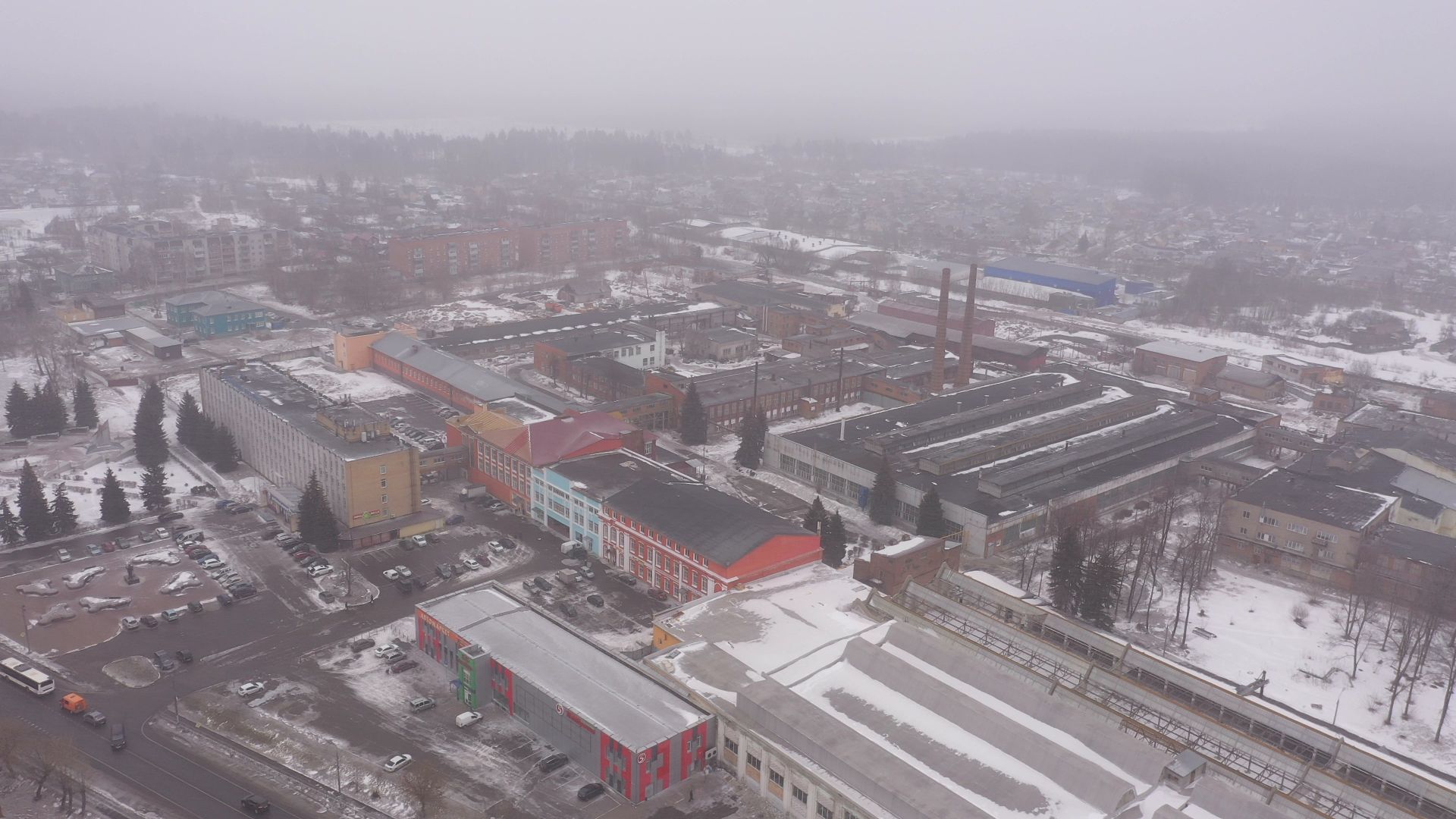 видео с коптера, ликино-дулево, промышленность,