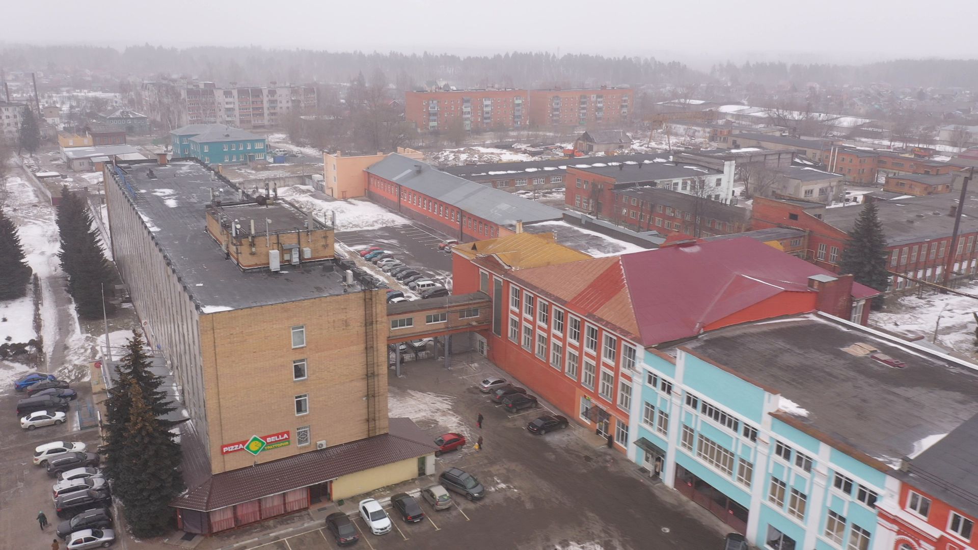 видео с коптера, ликино-дулево, промышленность,