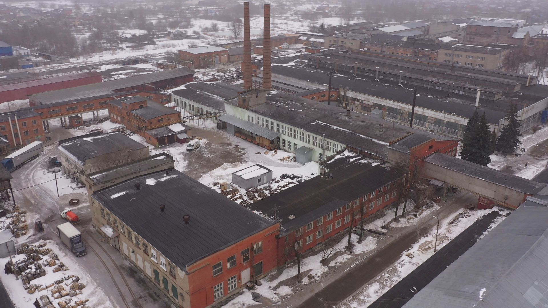 видео с коптера, ликино-дулево, промышленность,