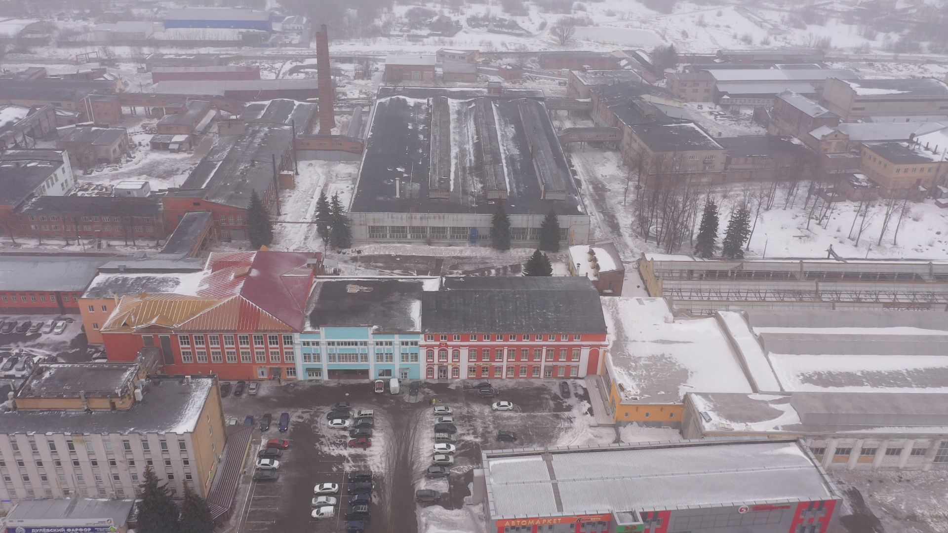 видео с коптера, ликино-дулево, промышленность,