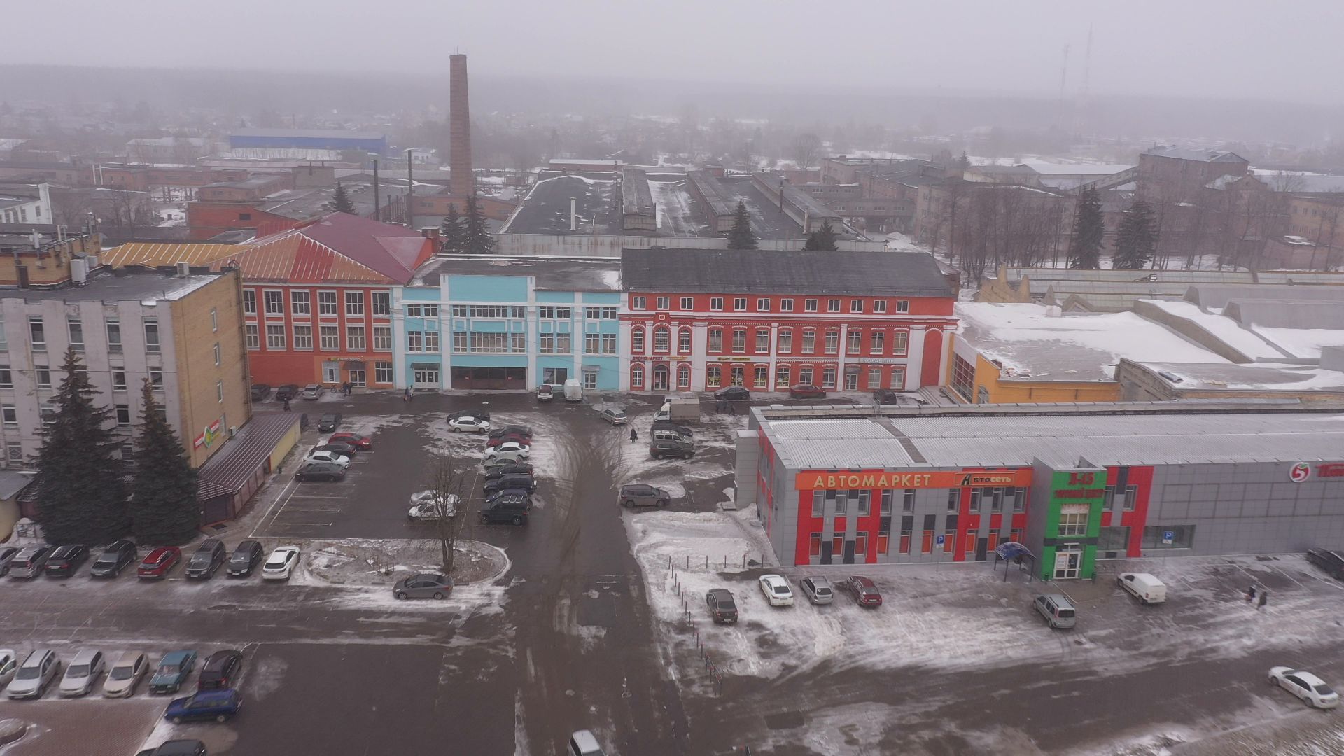 видео с коптера, ликино-дулево, промышленность,