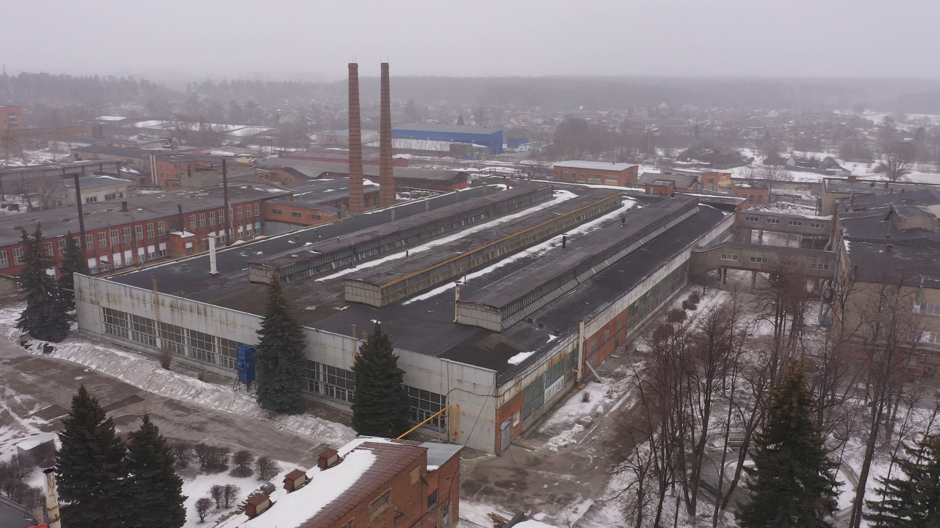 видео с коптера, ликино-дулево, промышленность,