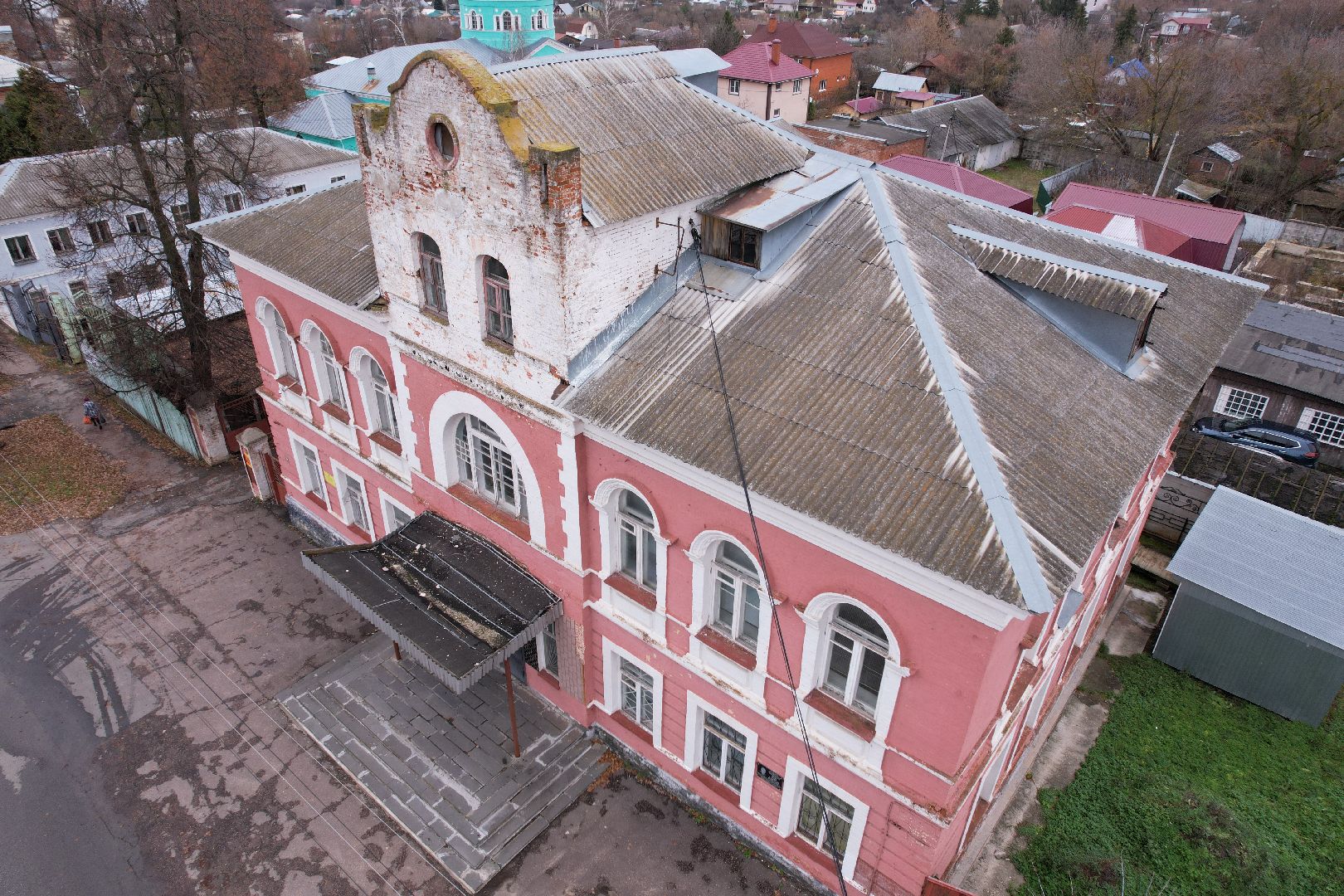 видео с коптера, кашира, архитектура,