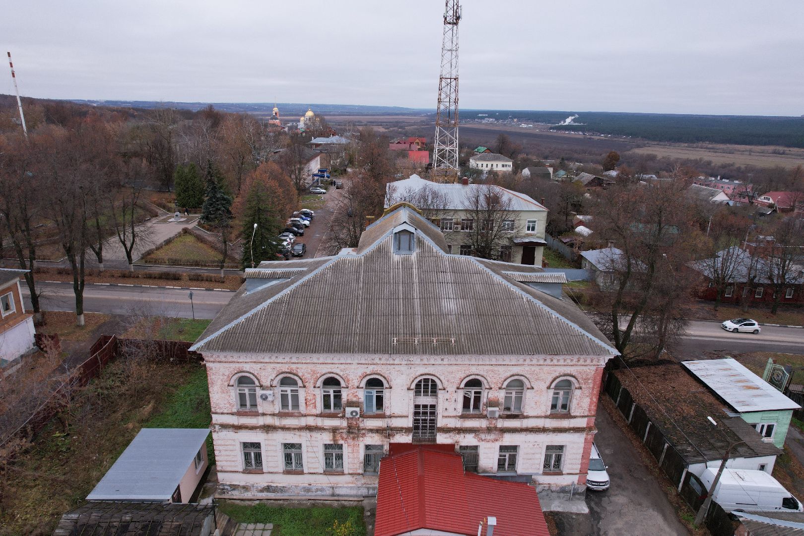 видео с коптера, кашира, архитектура,