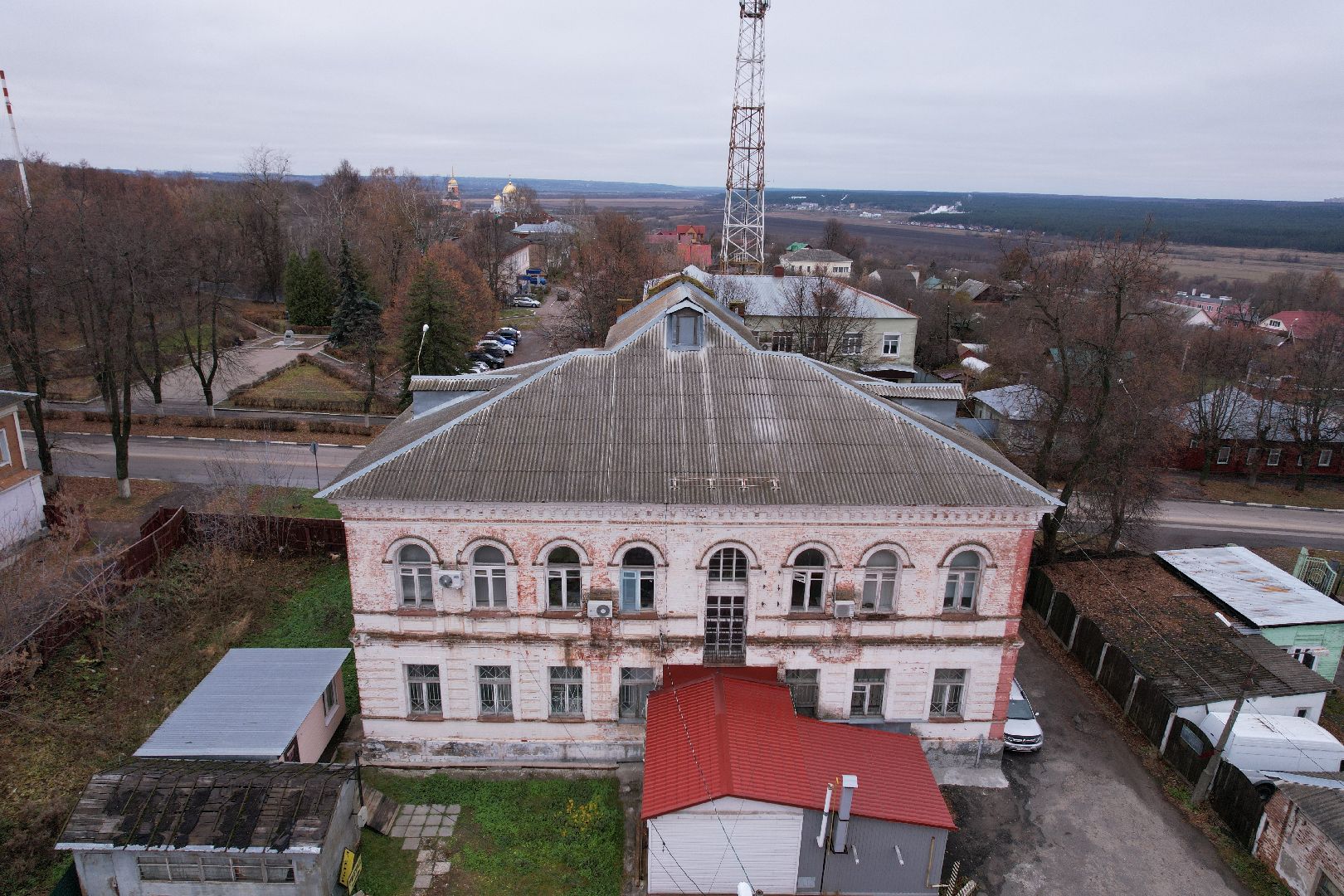 видео с коптера, кашира, архитектура,