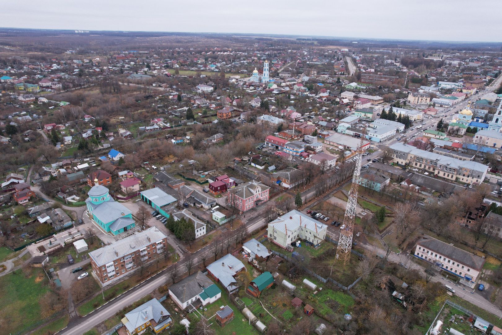 видео с коптера, кашира, архитектура,
