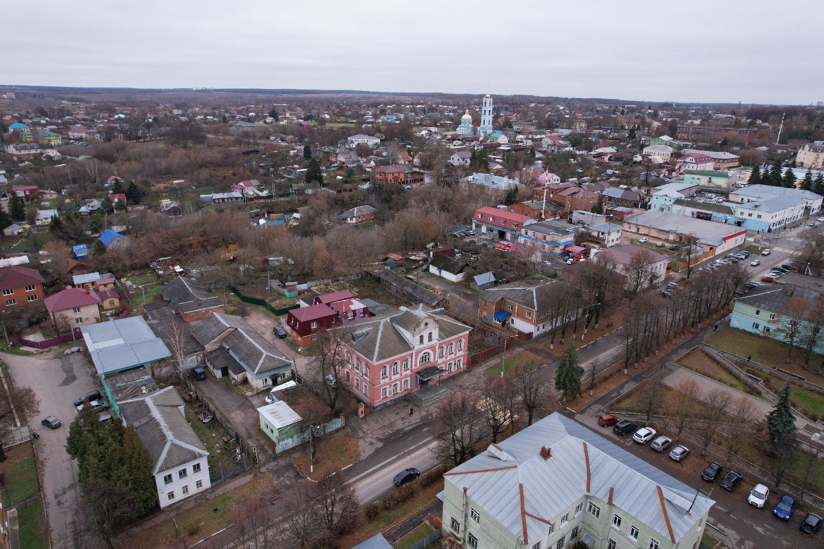 видео с коптера, кашира, архитектура,