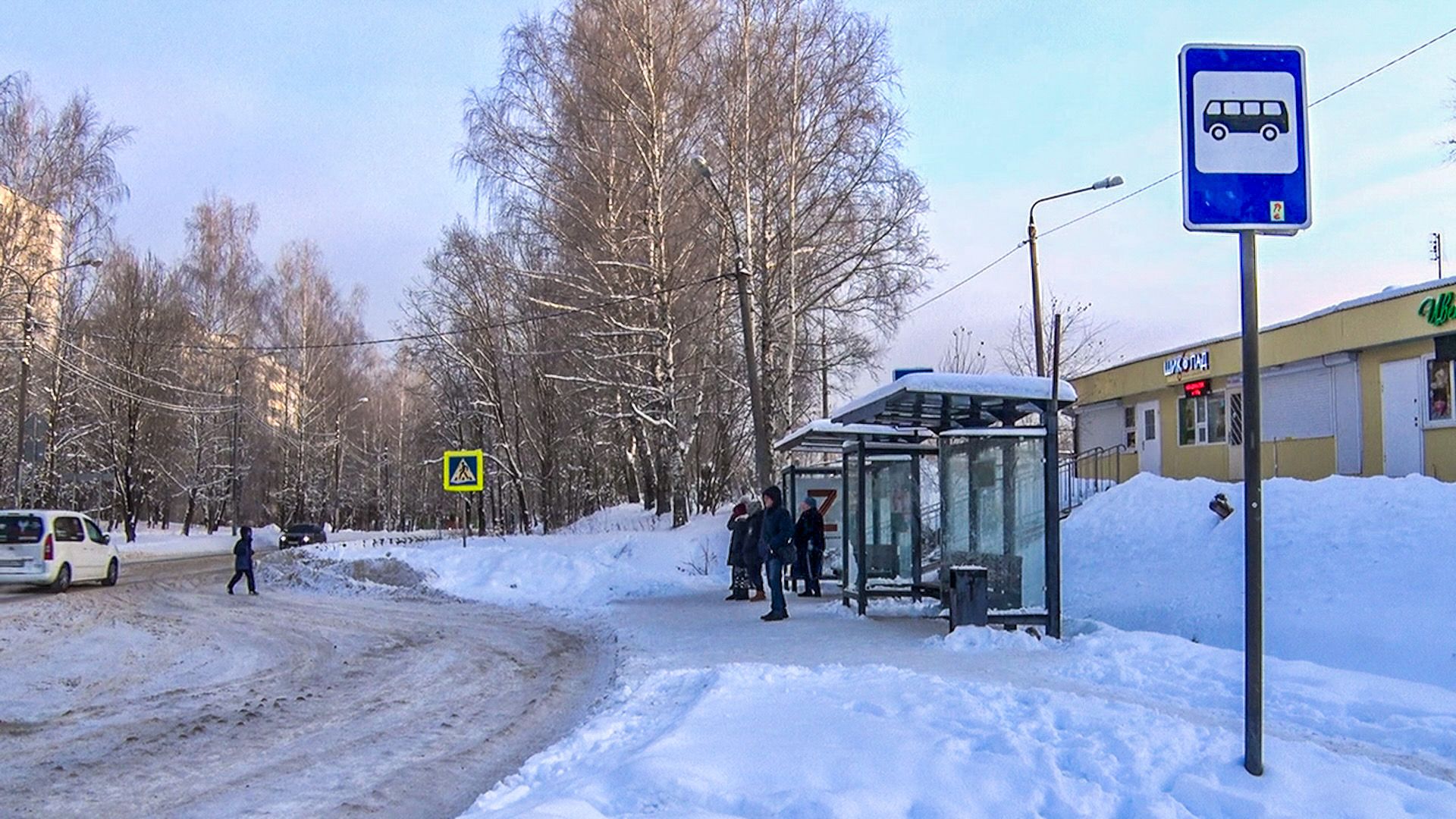 Клин, общество, транспорт, автобусы, зима,