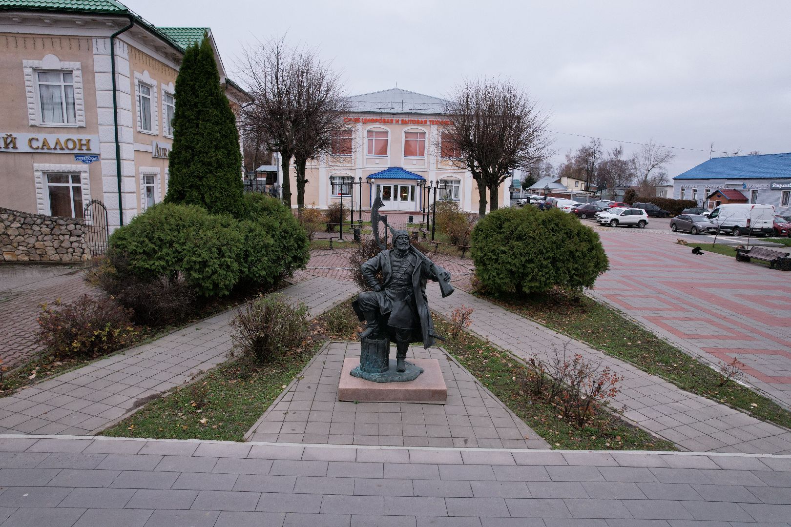 Кашира, видео с коптера, памятник, благоустройство,