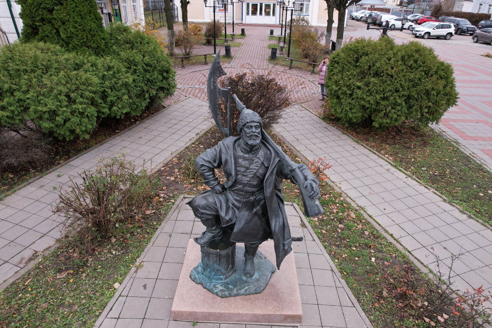 Кашира, видео с коптера, памятник, благоустройство,