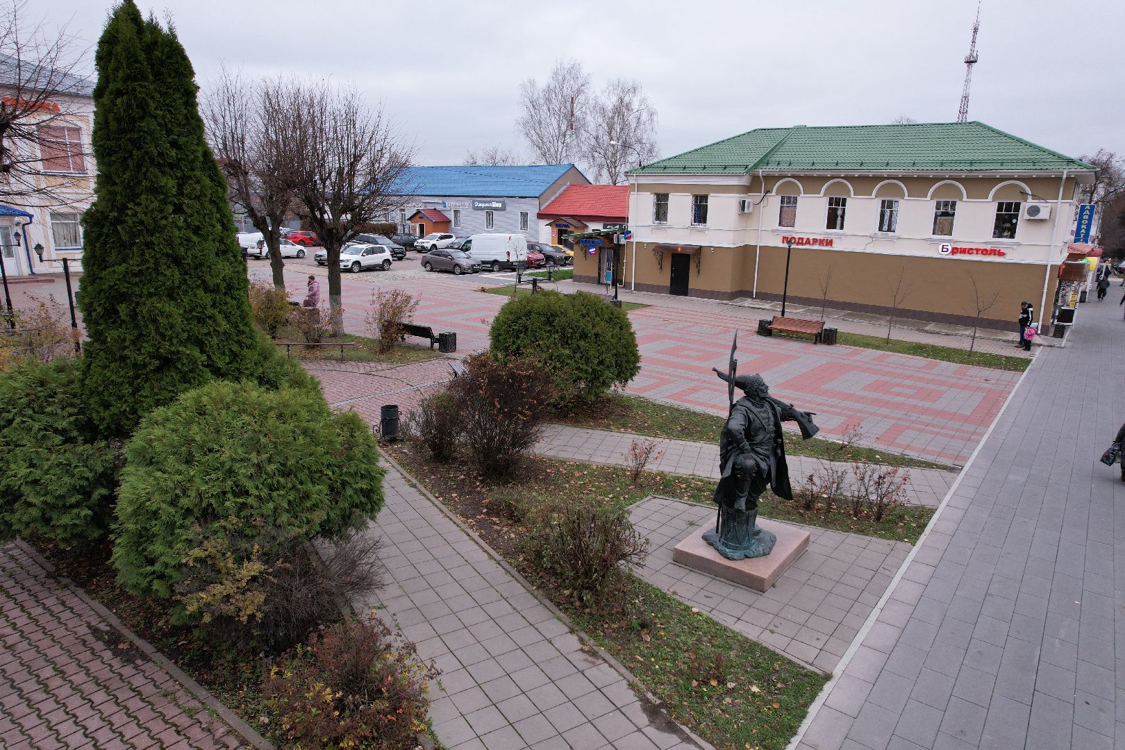 Кашира, видео с коптера, памятник, благоустройство,