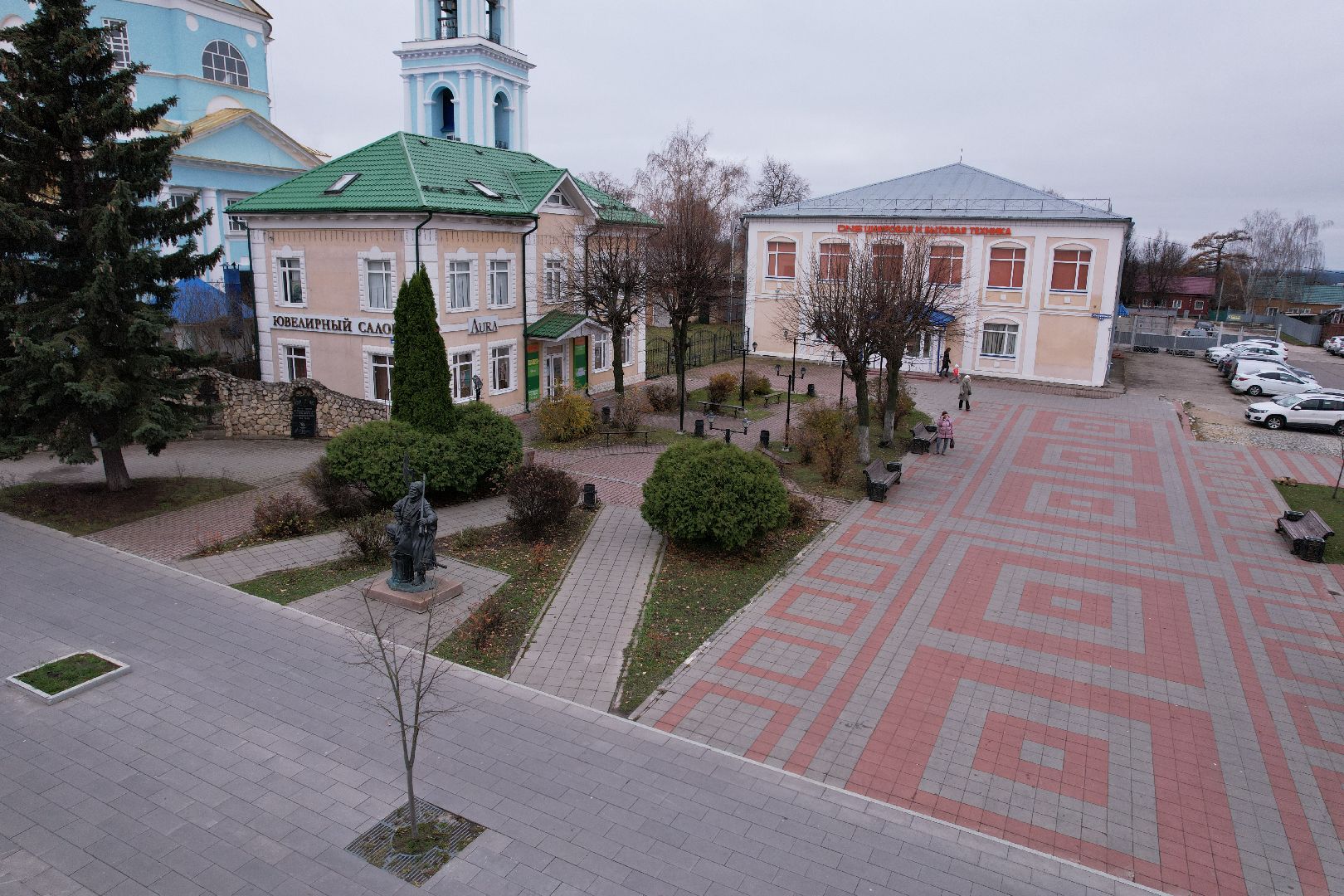 Кашира, видео с коптера, памятник, благоустройство,