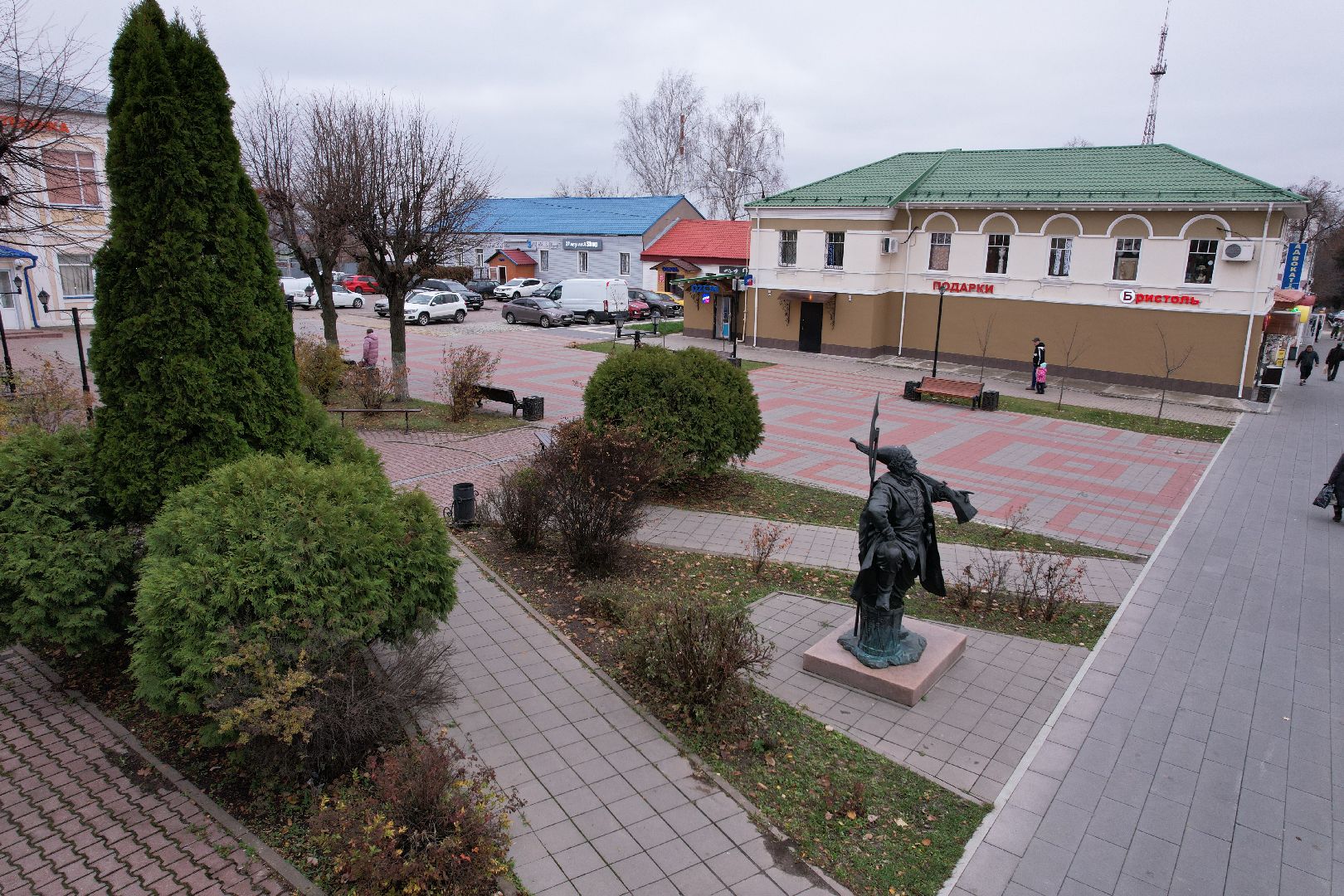 Кашира, видео с коптера, памятник, благоустройство,