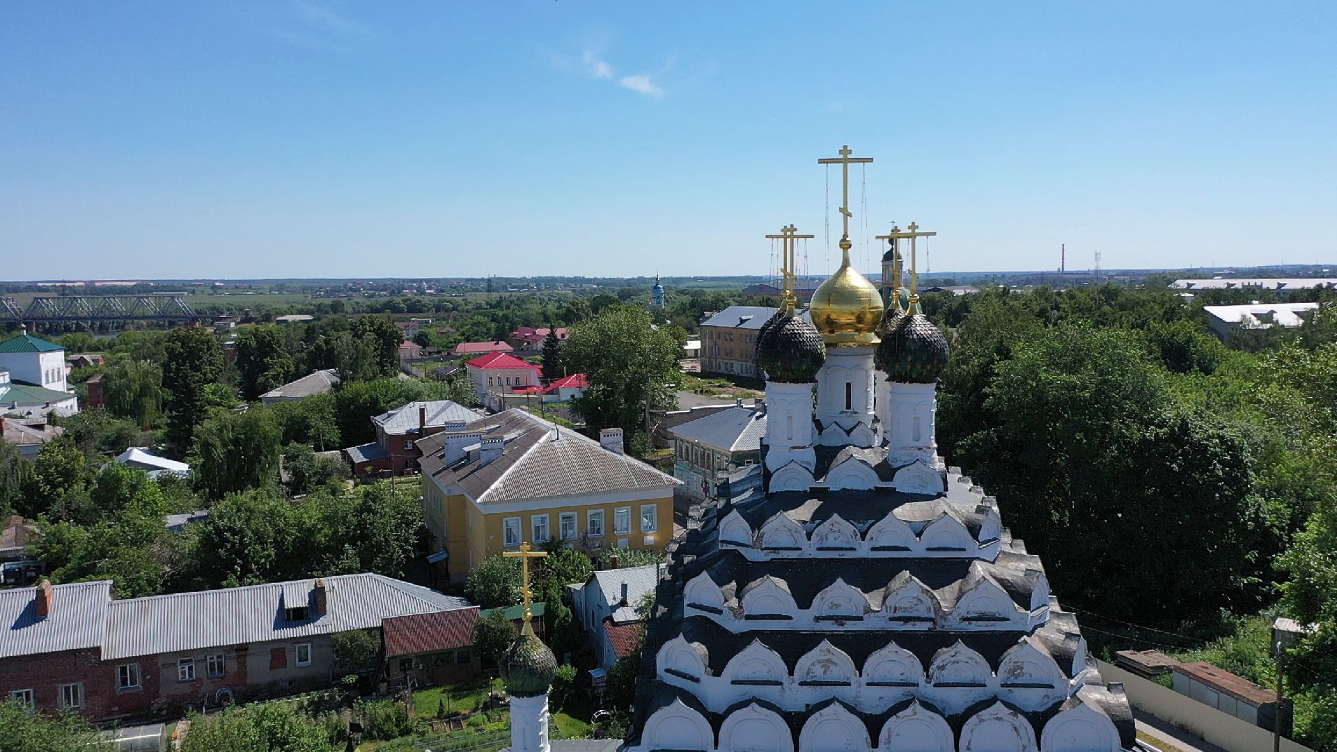 Коломна, видео с коптера, архитектура,