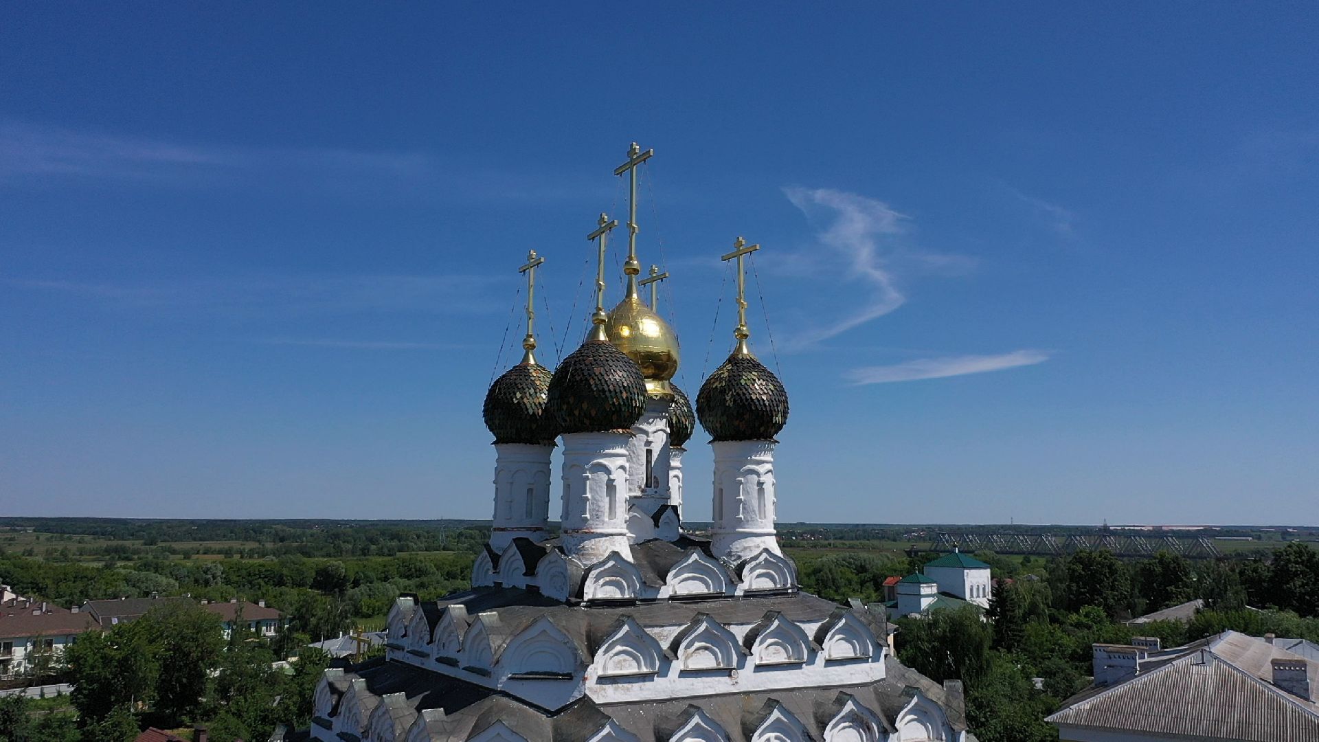 Коломна, видео с коптера, архитектура,