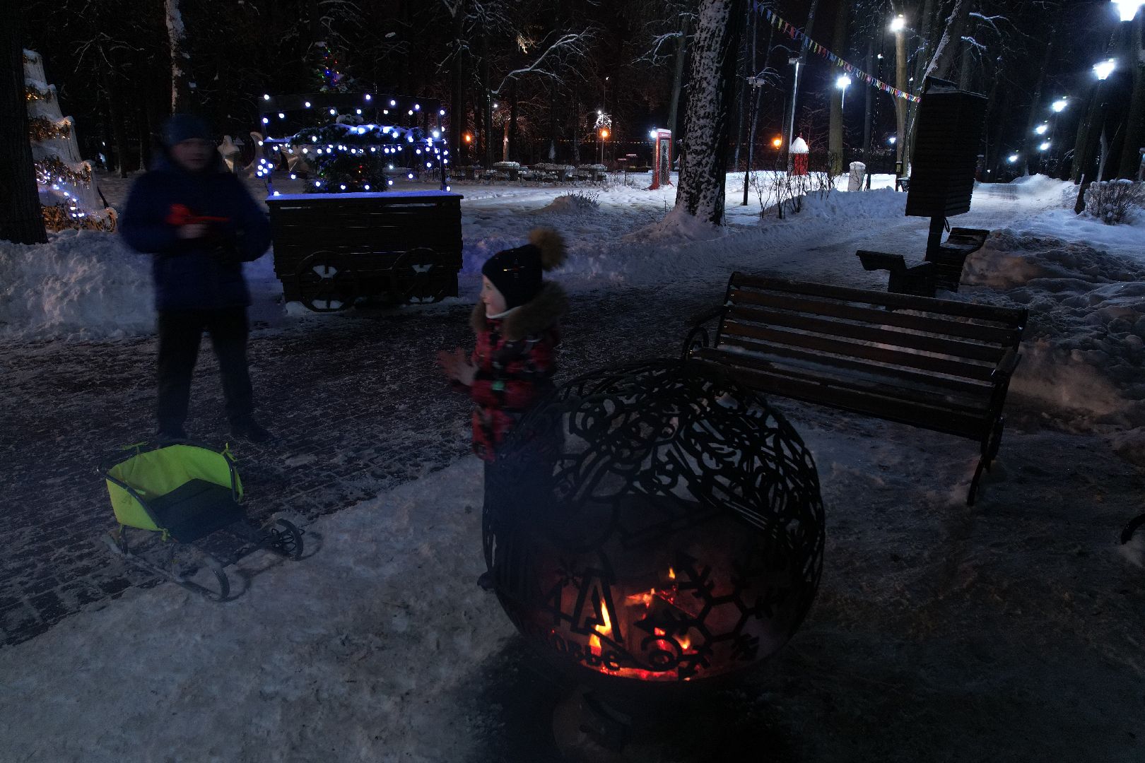 видео с коптера, сергиев посад, парк, благоустройство,