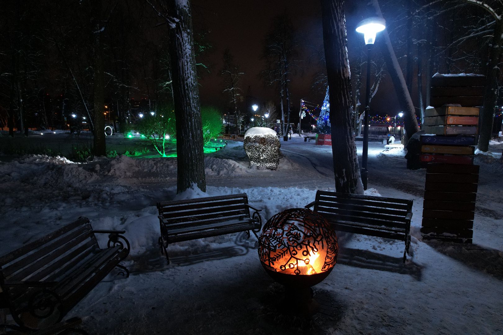 видео с коптера, сергиев посад, парк, благоустройство,
