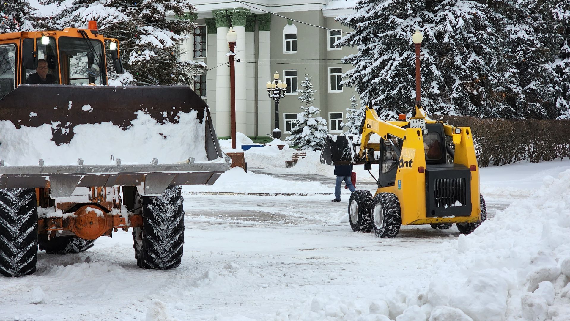 Ступино, циклон ваня, уборка снега,