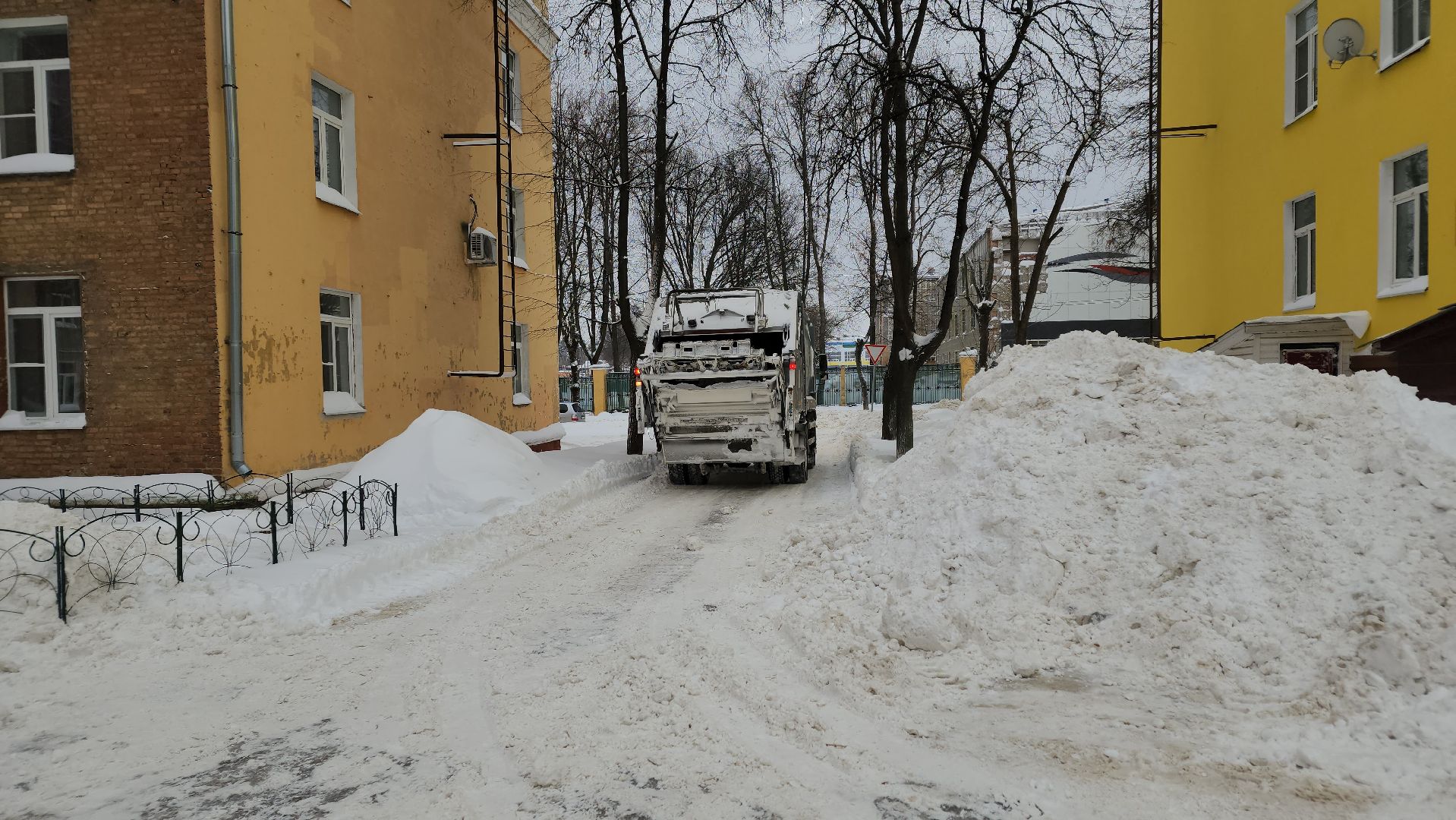 Ступино, циклон ваня, уборка снега,