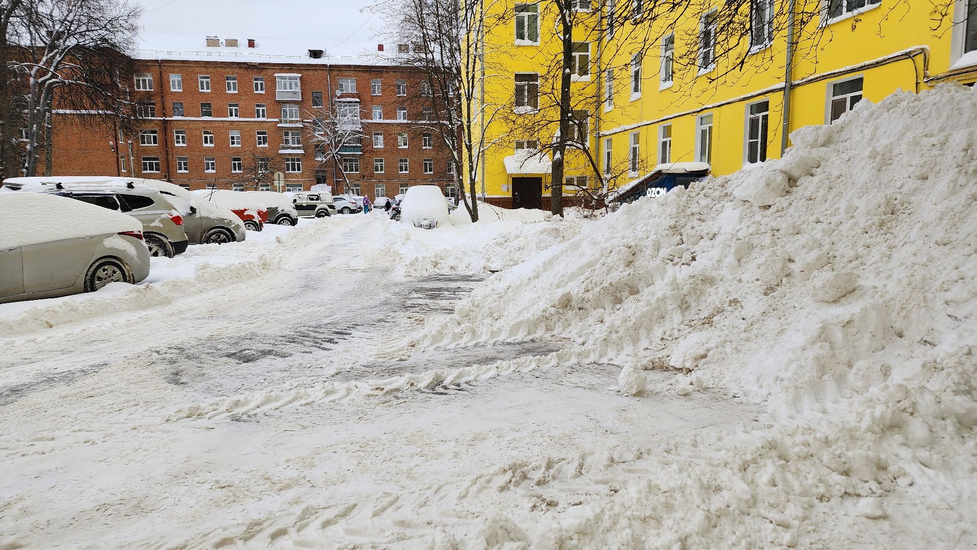 Ступино, циклон ваня, уборка снега,