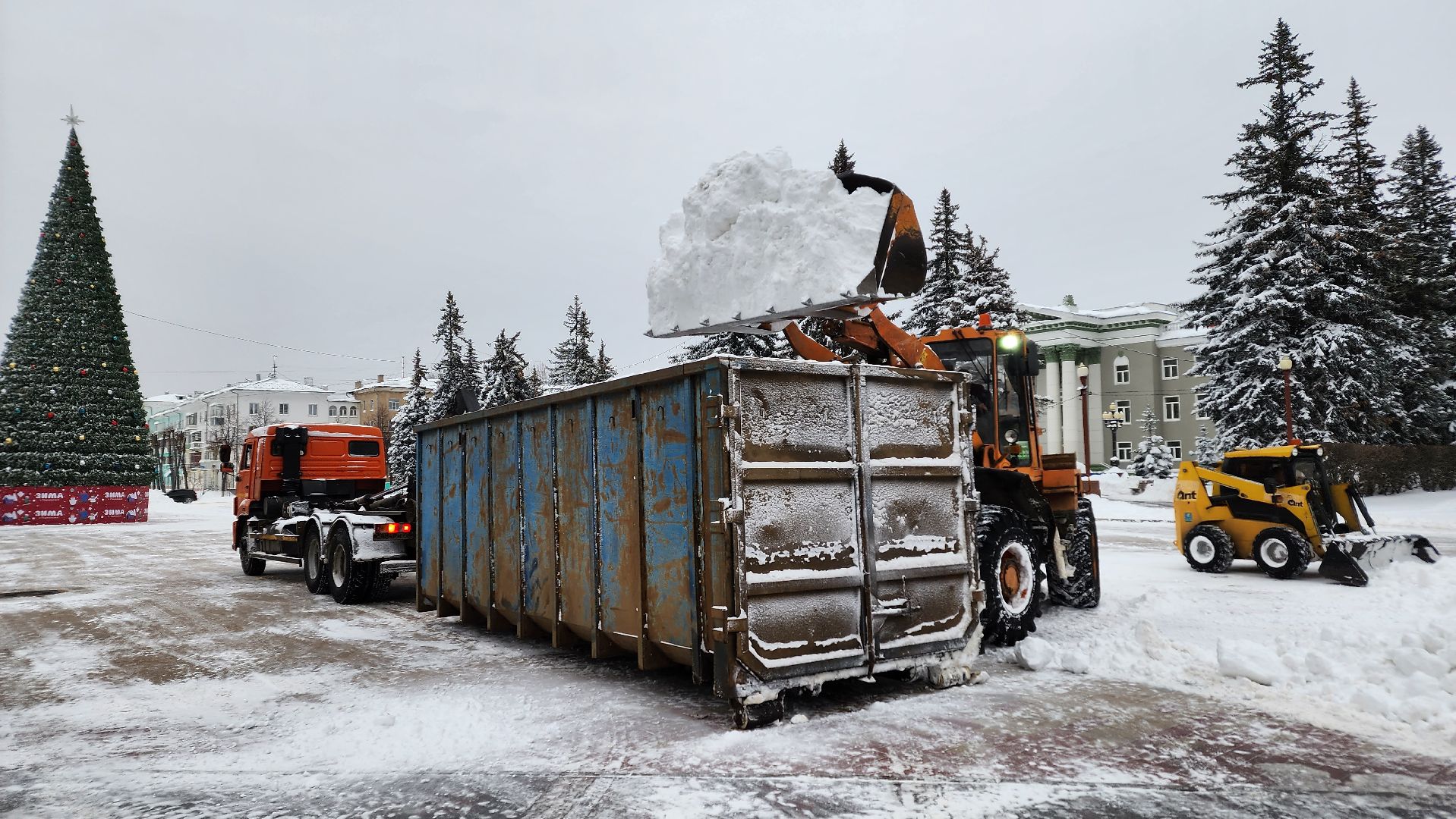 Ступино, циклон ваня, уборка снега,