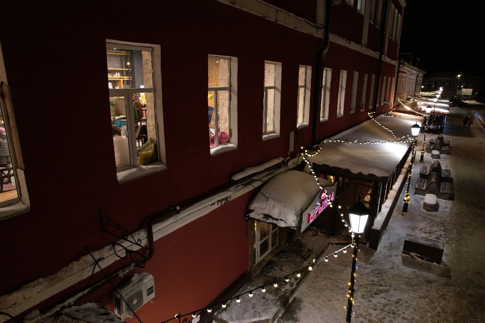 видео с коптера, сергиев посад, города, благоустройство, зима в подмосковье,