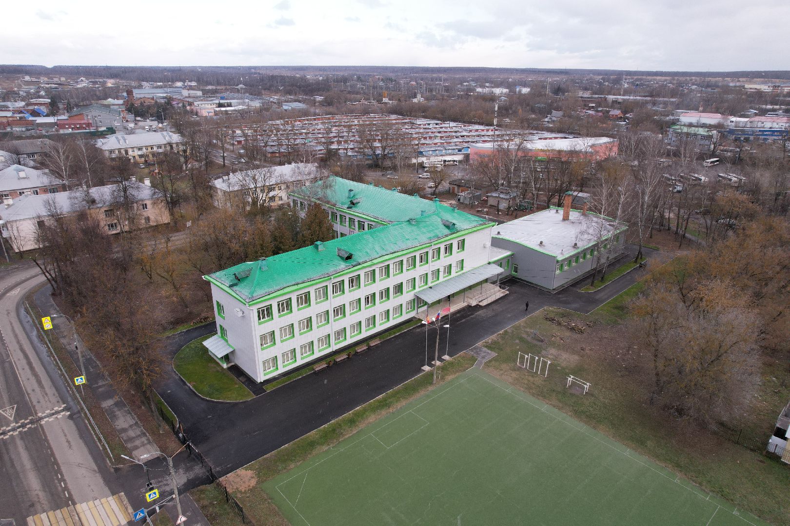 серпухов, школа, ремонт, видео с коптера,