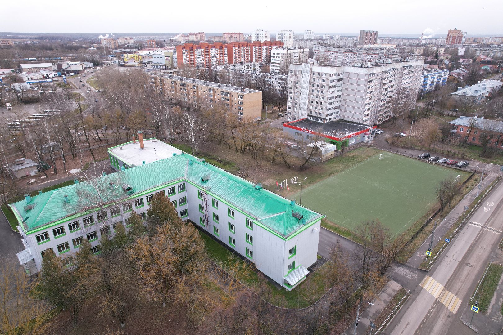 серпухов, школа, ремонт, видео с коптера,