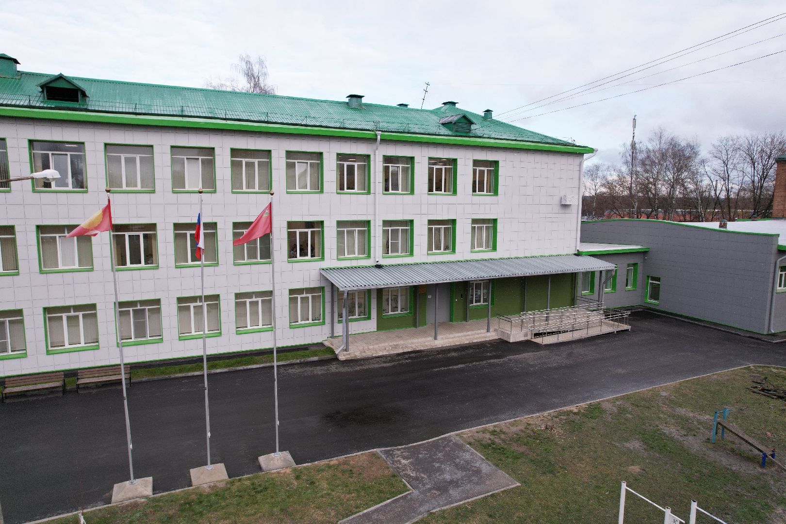 серпухов, школа, ремонт, видео с коптера,