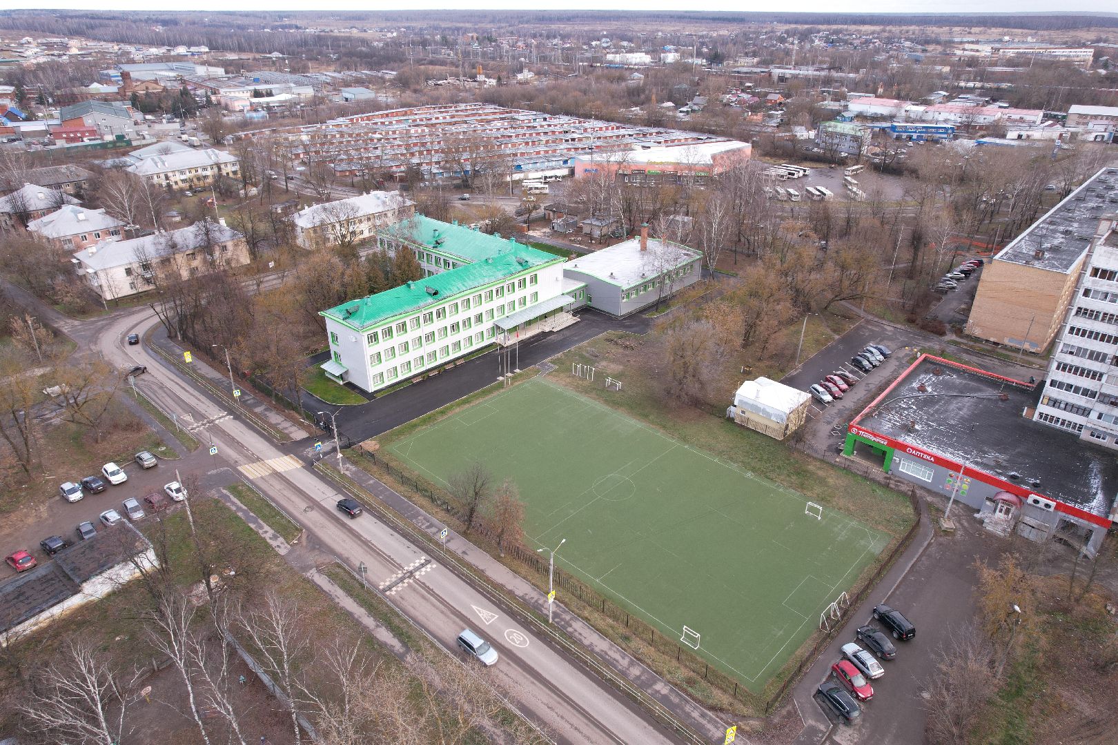 серпухов, школа, ремонт, видео с коптера,