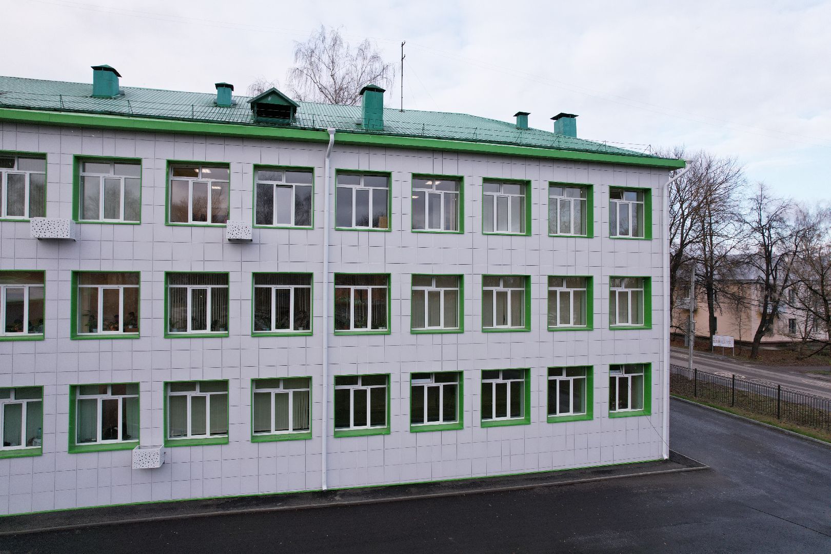 серпухов, школа, ремонт, видео с коптера,