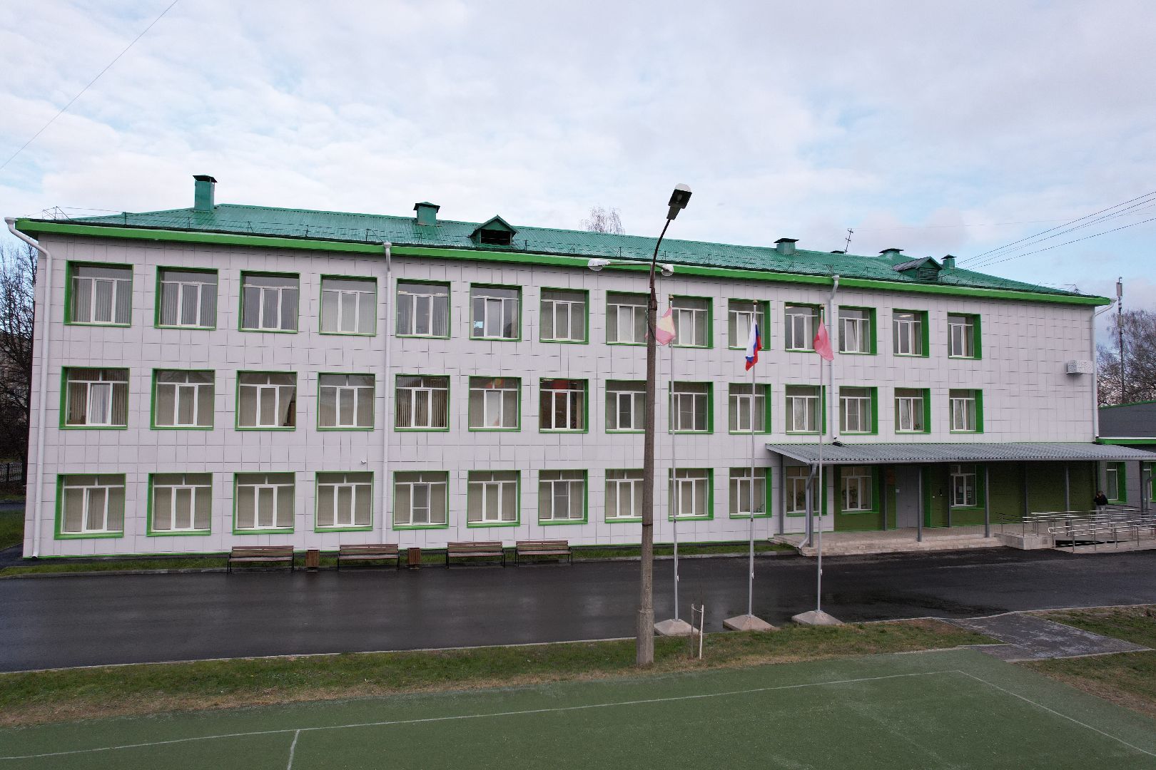 серпухов, школа, ремонт, видео с коптера,