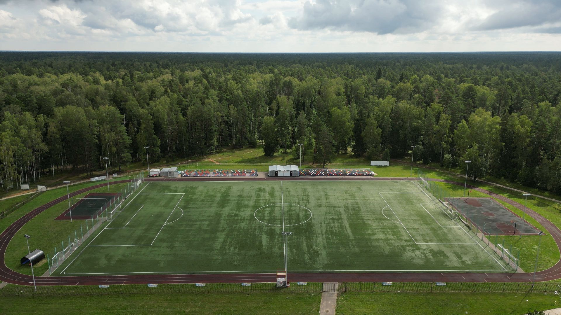 видео с коптера, спорт, черноголовка, благоустройство, строительство,