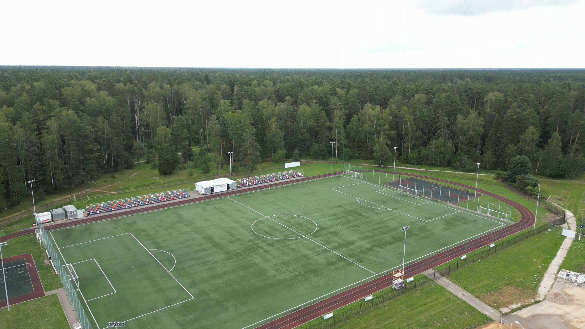видео с коптера, спорт, черноголовка, благоустройство, строительство,