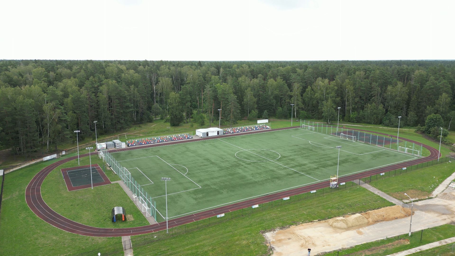 видео с коптера, спорт, черноголовка, благоустройство, строительство,