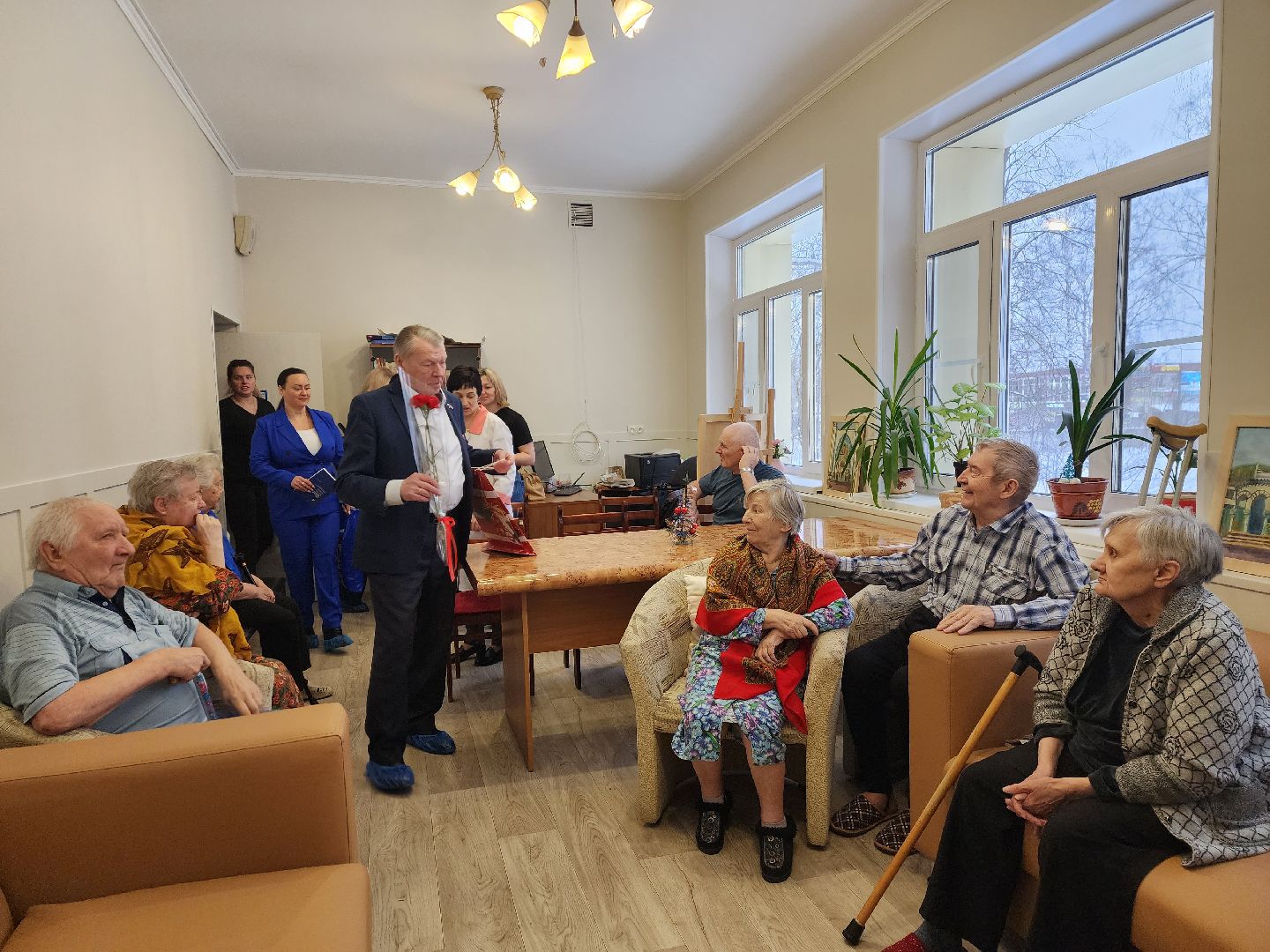 интернат, серебряные волонтеры, ивантеевка, акция, новогодний подарок,