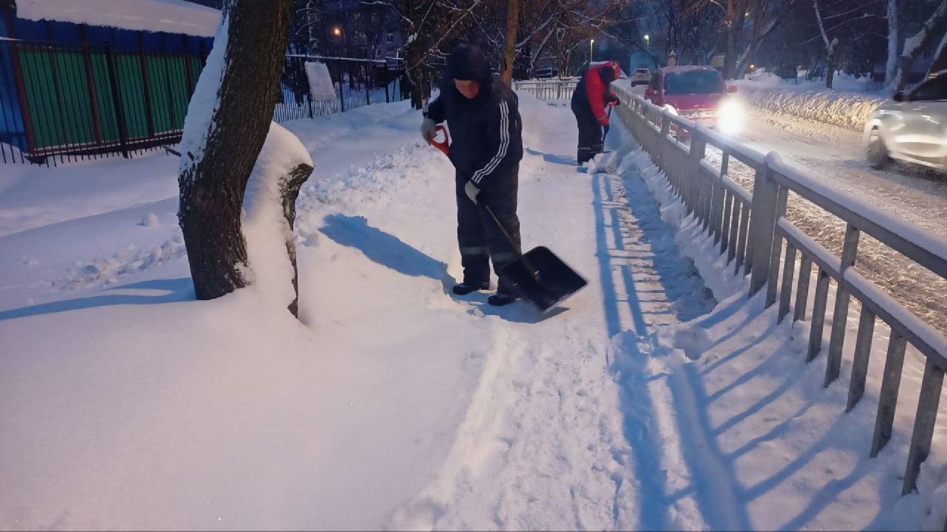 погода, снегопад, коммунальщики, уборка снега, Лосино-Петровский,
