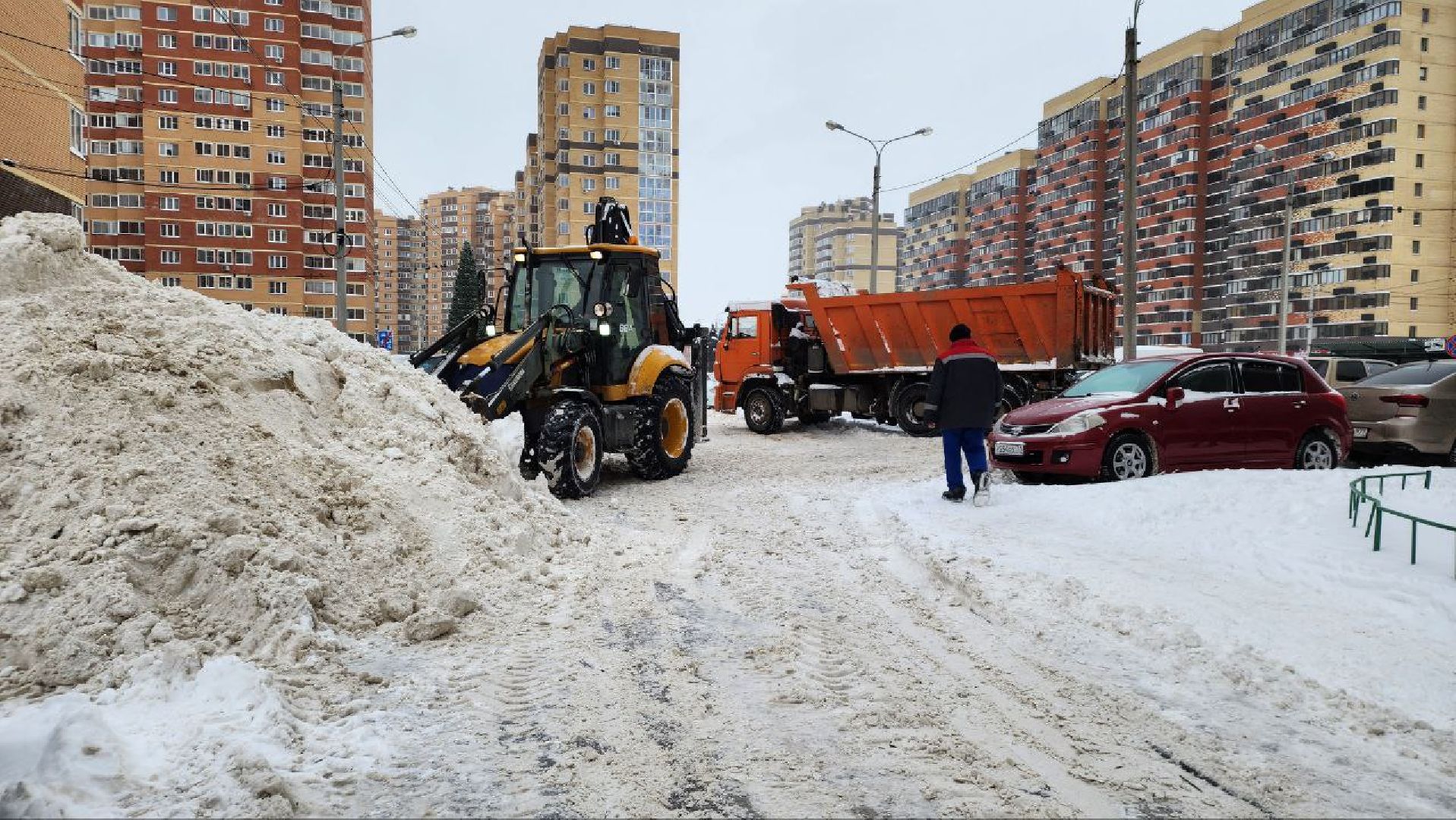 погода, снегопад, коммунальщики, уборка снега, Лосино-Петровский,