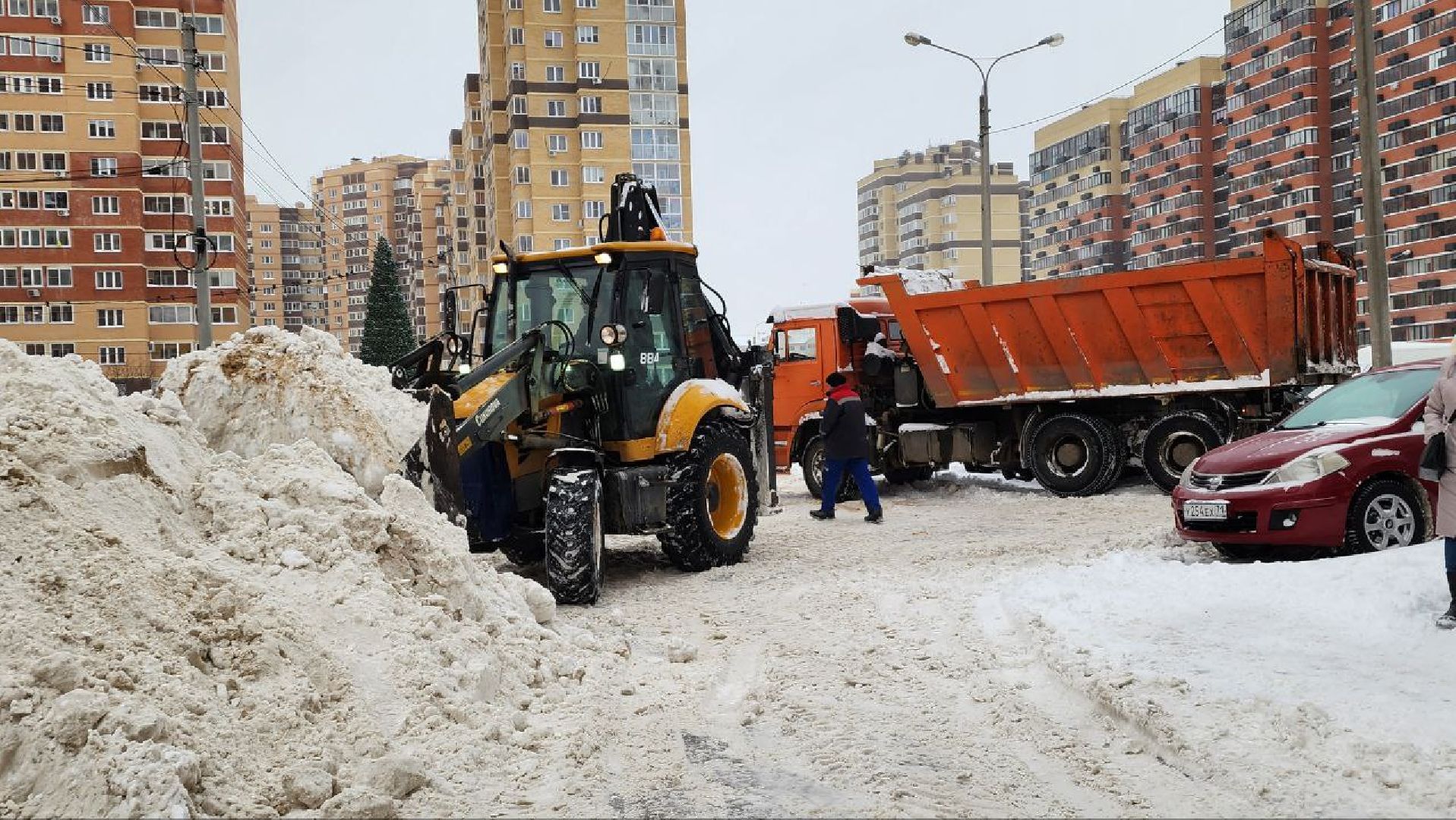 погода, снегопад, коммунальщики, уборка снега, Лосино-Петровский,
