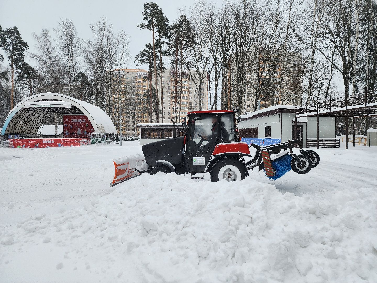 циклон Ваня, снегопад, уборка снега, Ногинск, Богородский городской округ,