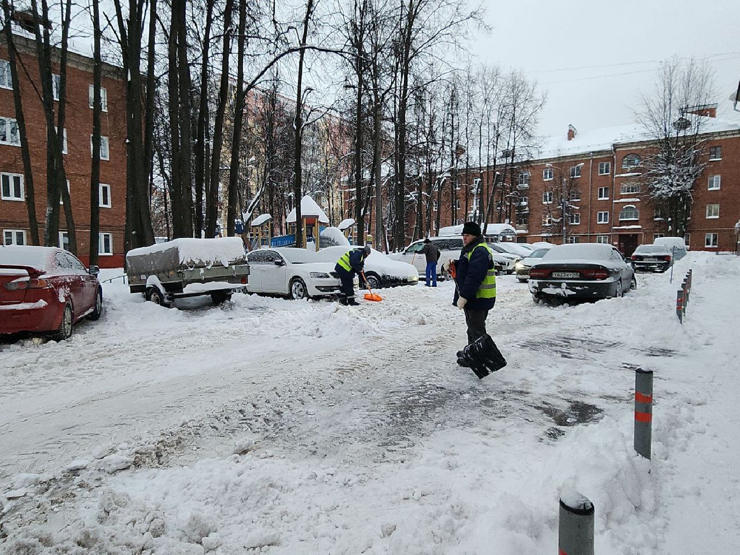 погода, коммунальные служба, непогода, циклон ваня, видное,