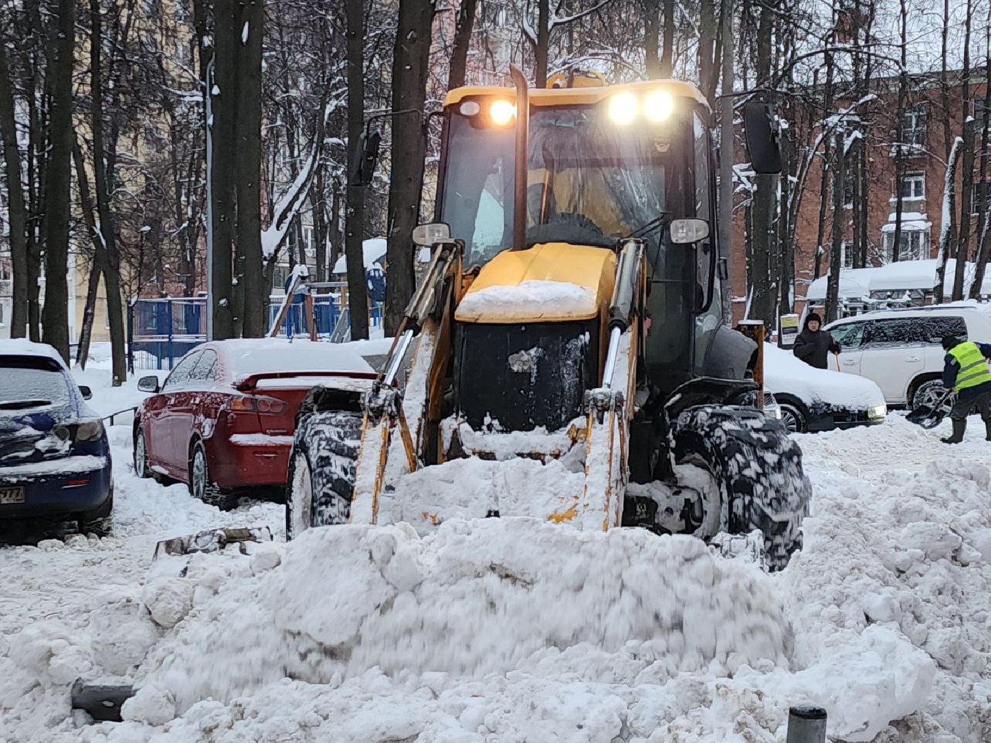 погода, коммунальные служба, непогода, циклон ваня, видное,