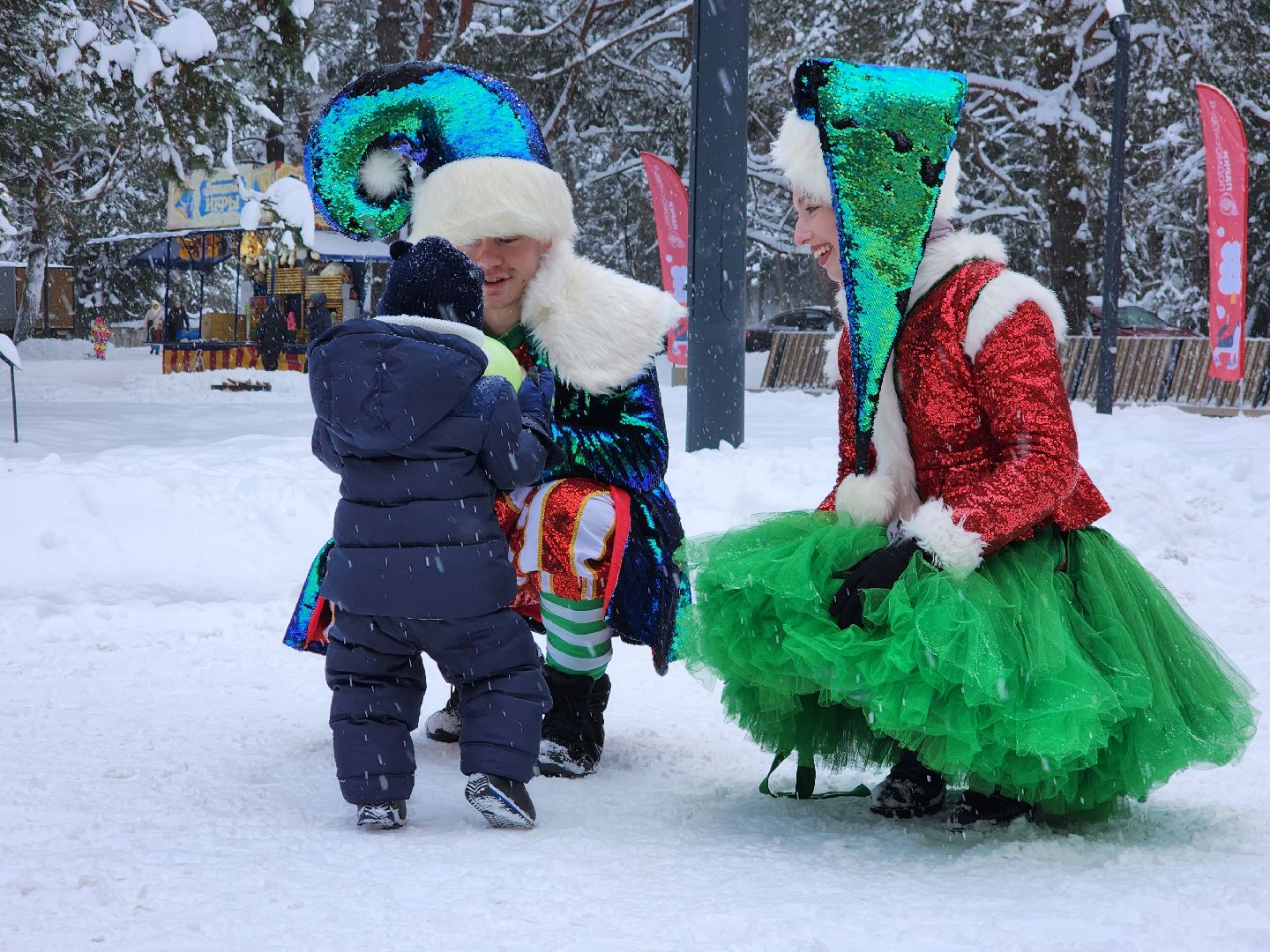 Лес, Парк, Лыжи, лыжная трасса, соревнования, зажжение елки,