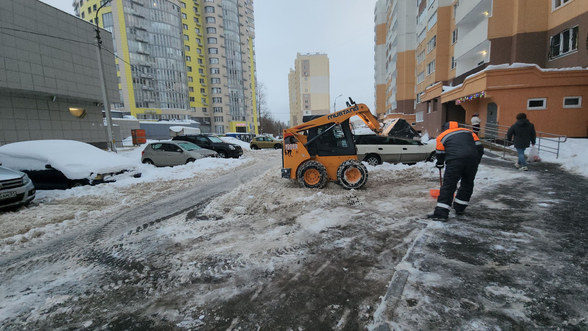 циклон ваня, городской округ пушкинский, уборка дворов, зима в подмосковье,