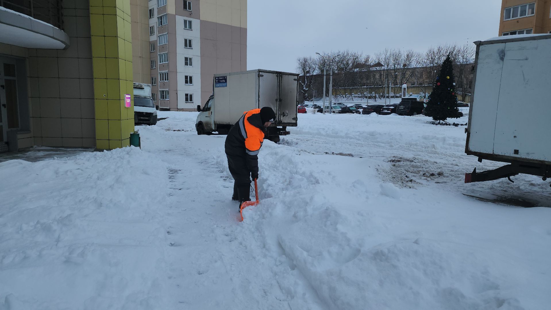 циклон ваня, городской округ пушкинский, уборка дворов, зима в подмосковье,