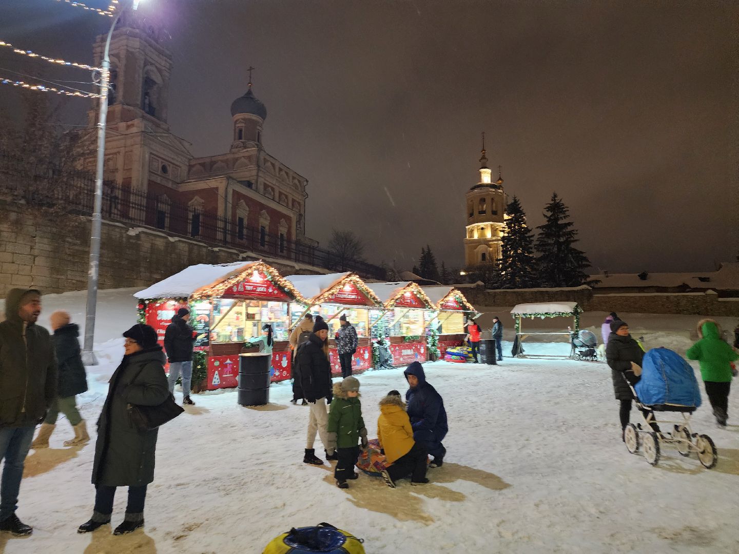 Серпухов, Подмосковье, зима в подмосковье, соборная гора, зажжение огней,