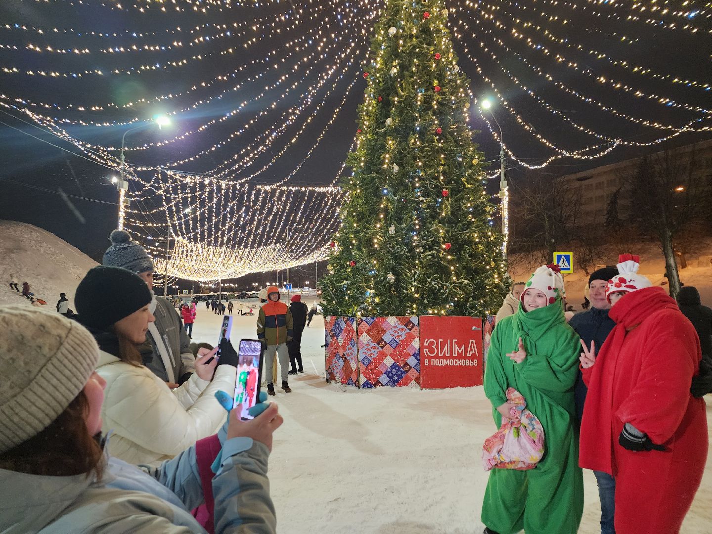 Серпухов, Подмосковье, зима в подмосковье, соборная гора, зажжение огней,