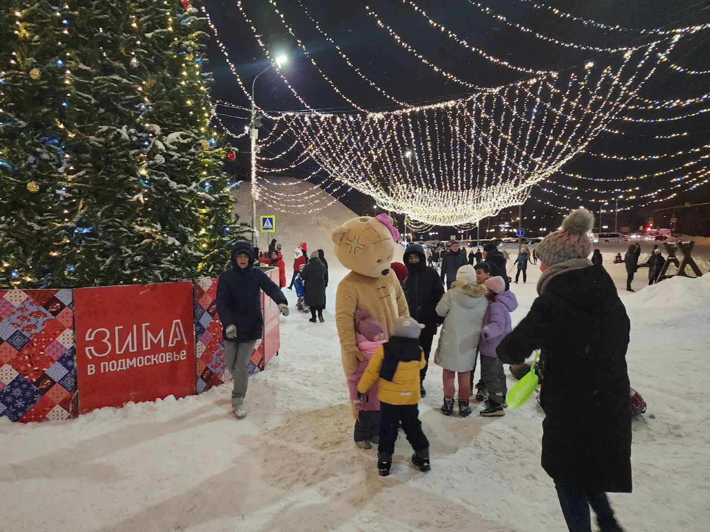 Серпухов, Подмосковье, зима в подмосковье, соборная гора, зажжение огней,