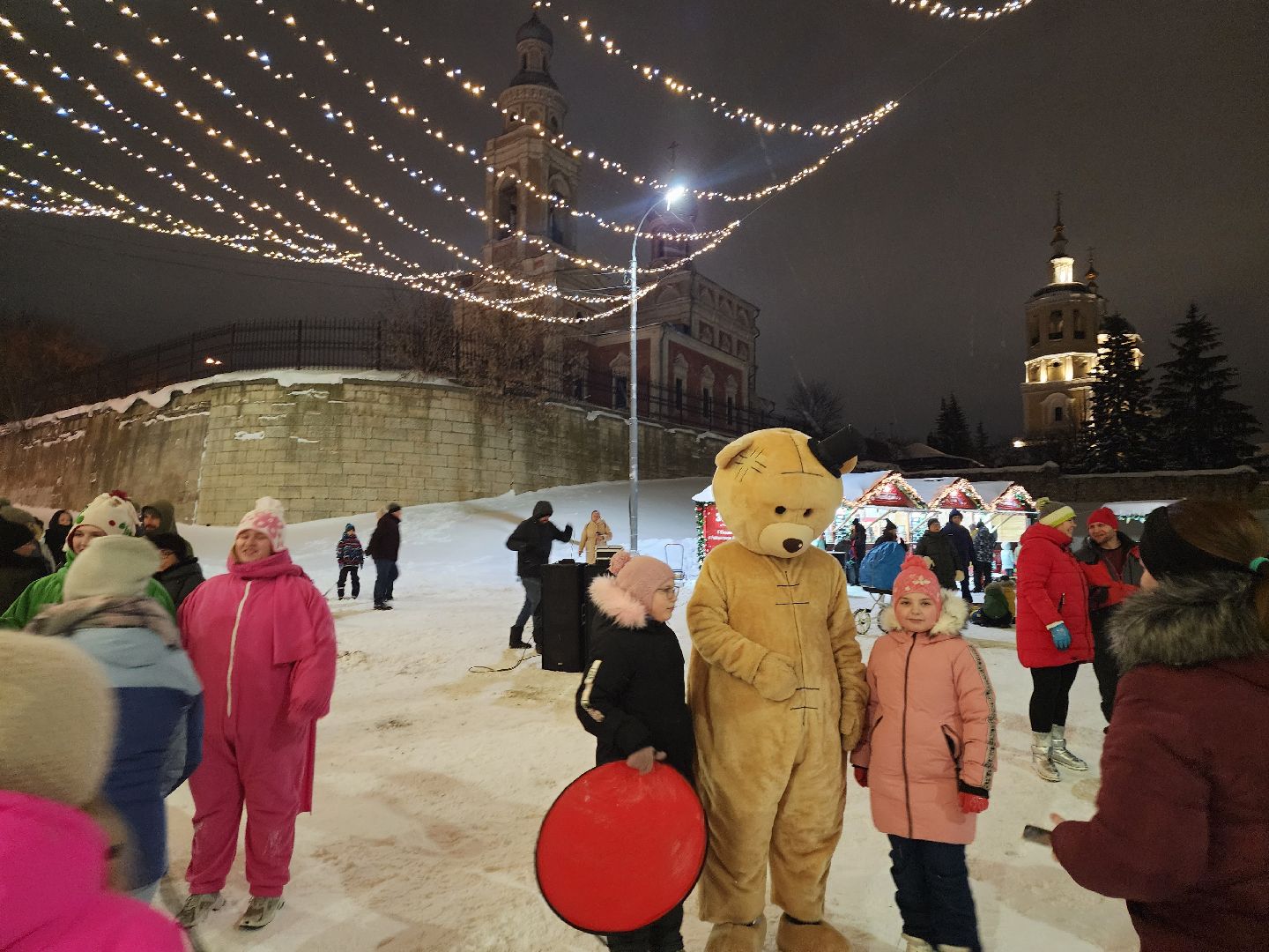 Серпухов, Подмосковье, зима в подмосковье, соборная гора, зажжение огней,