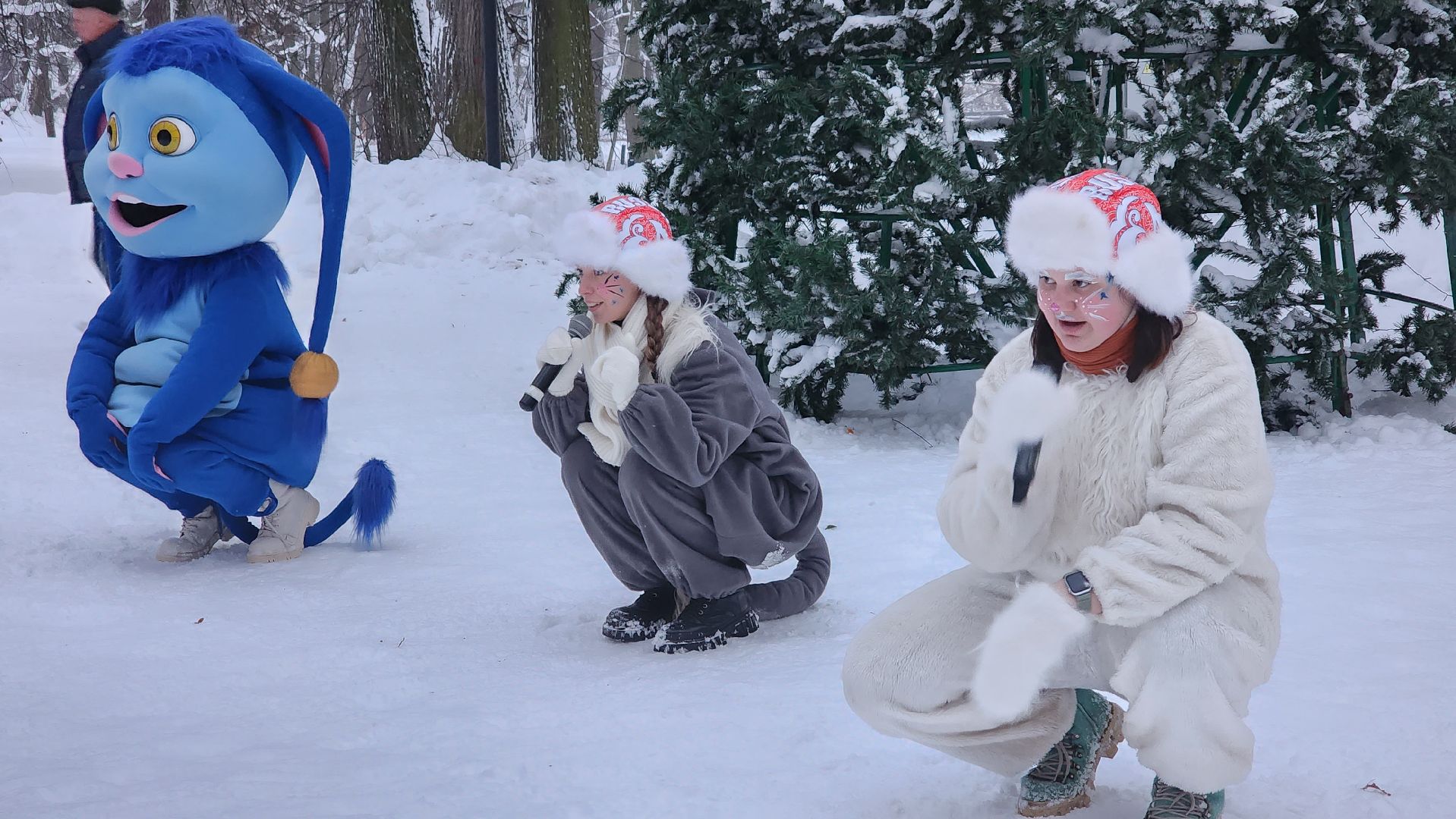 парки подмосковья, зима в Подмосковье, Свердловский парк, Лосино-Петровский, зажжение огней на елке,